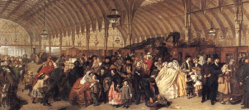 William Powell  Frith The Railway Station France oil painting art